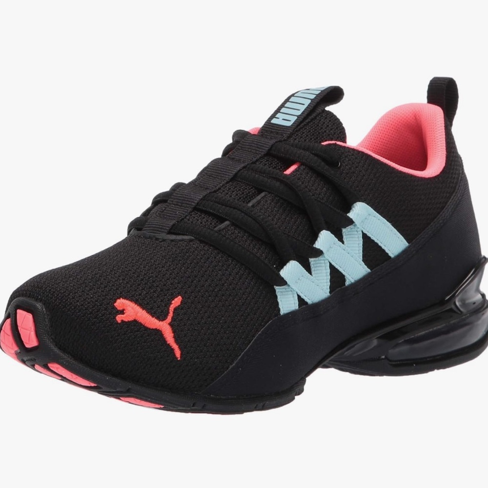 Never Used Puma Women's Black and Pink Sneakers Size 9